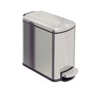 Lixeira Tramontina 6 Litros Tipo D Slim Em Aço Inox Scotch Brite