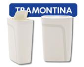 Lixeira Tramontina Compact em Polipropileno Branco com Tampa Basculante 8,5 L Lixeira Tramontina Compact em Polipropileno Branco com Tampa Basculante 8,5 L