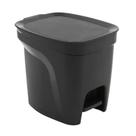 Lixeira Tramontina Compact Pedal Preto E Haste Em Aço Galvanizado 7 L Lixeira Tramontina Compact Pedal Preto E Haste Em Aço Galvanizado 7 L