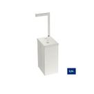 Lixeira Tramontina Luz Slim em Aço Inox 5,5 Litros com Suporte para Papel Higiênico