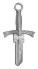 Llave en Blanco Lucky Line FORJADA en Forma de Espada SC1 para Casa
