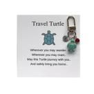 Llavero Tortuga Viajera de Metal con Colgante de Tortuga Marina