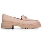 Loafer Feminino Nude Dourado Solado Tratorado Mocassim Loafer Feminino Nude Dourado Solado Tratorado Mocassim