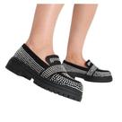 Loafer mocassim lizi e lizi preto strass 39009