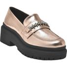 Loafer Mocassim Tratorado Metalizado Strass Tendência 013-003 Via Marte