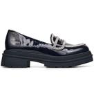 Loafer Preto Verniz Brilhante Solado Tratorado Mocassim