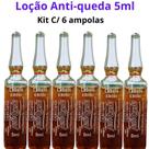 Loção Antiqueda Cabelo E Brilho 5 Ml - Kit C/ 6 Ampolas Loção Antiqueda Cabelo E Brilho 5 Ml - Kit C/ 6 Ampolas