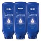 Loção Corporal In Shower Nivea Nourishing Dry Skin 400mL x3