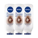 Loção de banho Nivea Cocoa Butter 400 ml para pele seca, pacote 3