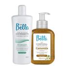 Loção Hortelã Adstringente Pré-Depilação 300ml + Gel Corporal Calmente Camomila 250g Depil Bella