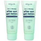 Loção pós-sol SpaLife para alívio de queimaduras solares com pacote com 2 unidades de aloe