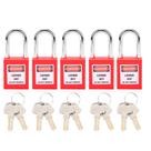 Lockout Padlock Dioche Safety com chave, 5 conjuntos de 38 mm, nylon PA