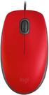 Logitech, 910005492, Mouse com fio USB M110 com Clique Silencioso, Design Ambidestro e Facilidade Plug and Play Vermelho