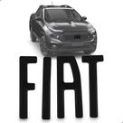 Logo Grade Compatível com Fiat Toro 2022 2023 Black Piano