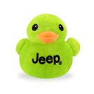 Logotipo de texto de jipe de pelúcia de pelúcia, pato, verde