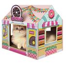 Loja de donuts SEKAM Kitty de papelão Cat House com arranhador