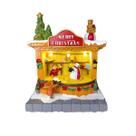 Loja De Natal Com Luz e Movimento 14cm 30410