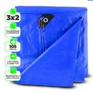 Lona Azul Carreteiro Camping Piscina Multiuso Impermeável 3x2 Metros Resistente 105 Micras