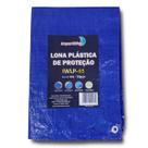 Lona Azul Impermeável Multiuso Com Ilhós Resistente Chuva Sol Importway 6x5 Metros 70g/m²