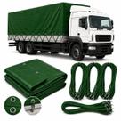 Lona Caminhão Verde CK300 12x4 M + 32 Extensor Verde com Gancho