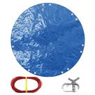Lona de cobertura de piscina TARPAL 15 pés redonda impermeável azul/preta