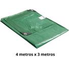 Lona de Polietileno Verde 4 m x 3 m - Vonder Lona de Polietileno Verde 4 m x 3 m - Vonder
