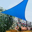 Lona de Sombra KANAGAWA Curva 3 m Azul Triangular 185 GSM