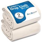 Lona de tecido Canvas Drop, 9 x 12 pés, pacote multiuso com 2 Dirt Defense
