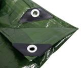 Lona Hanjet impermeável para serviços pesados 4 x 6 m 0,13 mm verde militar