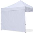 Lona lateral larga para toldo 10x20, color blanco