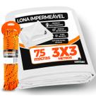 Lona Leve 3x3 Transparente Multiuso Impermeável + Corda 10 Metros Lona Leve 3x3 Transparente Multiuso Impermeável + Corda 10 Metros