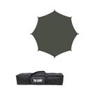 Lona Octogonal Grande Preta Impermeável 5.1x5.1m Para Acampamento Ao Ar Livre, Toldo E Abrigo Solar
