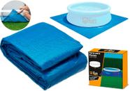 Lona Para Piscina 3x3m Quadrada Proteção Cor Azul Tbt-010 The Black Tools