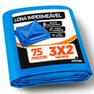 Lona Plastica Cobertura Impermeavel Azul 3x2 Reforçada Anti Uv