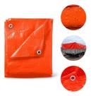 Lona Plástica Impermeável 3x2m Laranja C/ Ilhós Proteção UV Importway