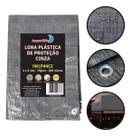 Lona Plástica Impermeável 4x4m Cinza C/ Ilhós Proteção UV Importway Lona Plástica Impermeável 4x4m Cinza C/ Ilhós Proteção UV Importway