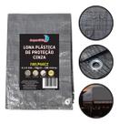 Lona Plástica Impermeável 6x4m Cinza C/ Ilhós Proteção UV Importway Lona Plástica Impermeável 6x4m Cinza C/ Ilhós Proteção UV Importway