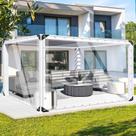 Lona transparente FoundGo de 2,4 m x 3 m, vinil de PVC de 20 mm de espessura
