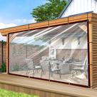 Lona transparente ZOZIJIU Heavy Duty à prova d'água de 3 x 3 m com ilhós