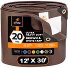 Lona Xpose Safety Ultra Resistente de 20 Mil 3.7x9m Marrón/Blanca