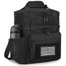 Lonchera GLENKEY Doble Piso Aislada 16L Negra para 20 latas