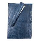 Lonita Camurça Azul Royal e Preto 40x24cm 1un Manta Arte