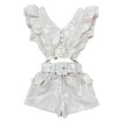 Look Infantil De Ano Novo Cropped E Short Bordado Lançamento Look Infantil De Ano Novo Cropped E Short Bordado Lançamento