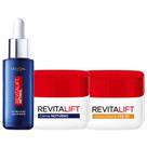 LOréal Paris Revitalift Kit Sérum Antirrugas Noturno Retinol 30ml + Creme Anti-Idade Diurno 49g + Creme Noturno Anti-Idade Pro-Retinol 49g