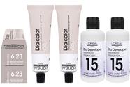 Loreal Tonalizante Kit 2 Dia Color 6.23 Louro Escuro Irisado Dourado 60g 2 Rev. 15 vol.