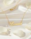 Lorena colar de nome folheado a ouro 18k
