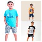 Lote Com 3 Conjuntos Verão Masculino Infantil