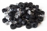 Lote de 20 Eixos e 40 Pneus LEGO City - Peças para Montagem de Rodas