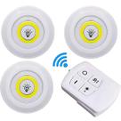 Lote Luminária Led Spot Sem Fio Kit c/ 3 Controle Remoto