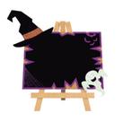 Lousa Com Led e MDF - Halloween - 30 x 28 x 15,5 cm - 1 unidade - Rizzo